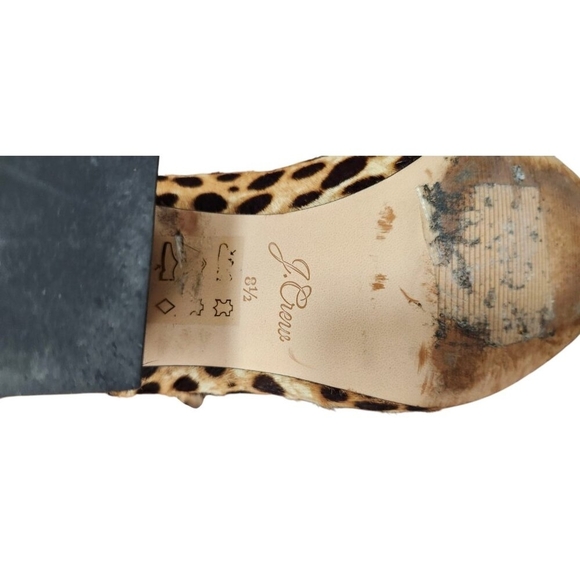 J. Crew $248 Sadie Ankle Boots in Leopard Calf Hair Size 8.5 - Picture 11 of 14